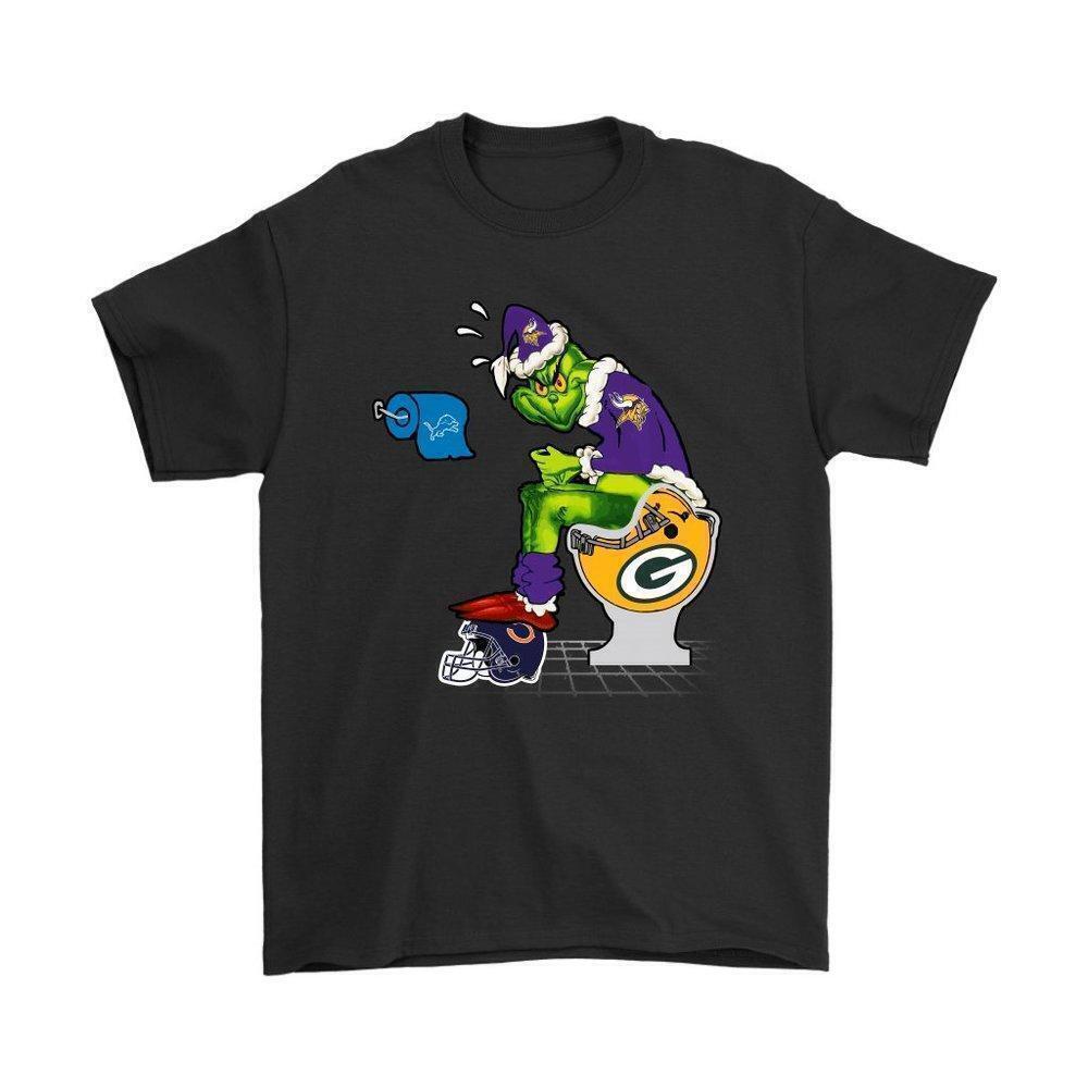 The Grinch Minnesota Vikings On Other Teams Christmas Graphics Tshirt